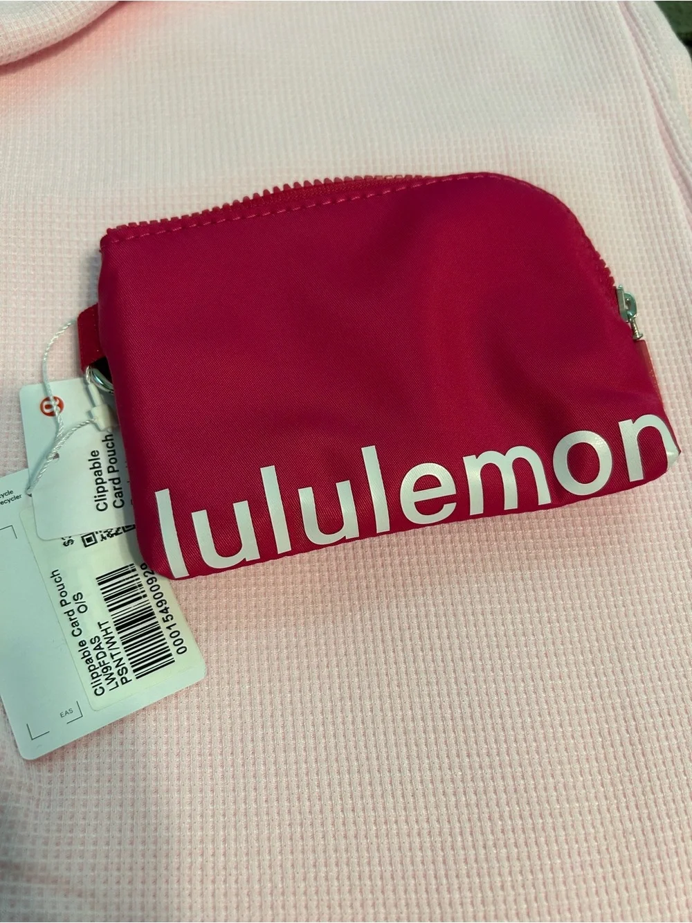 Lululemon athletica Hot Pink Zip Card Pouch